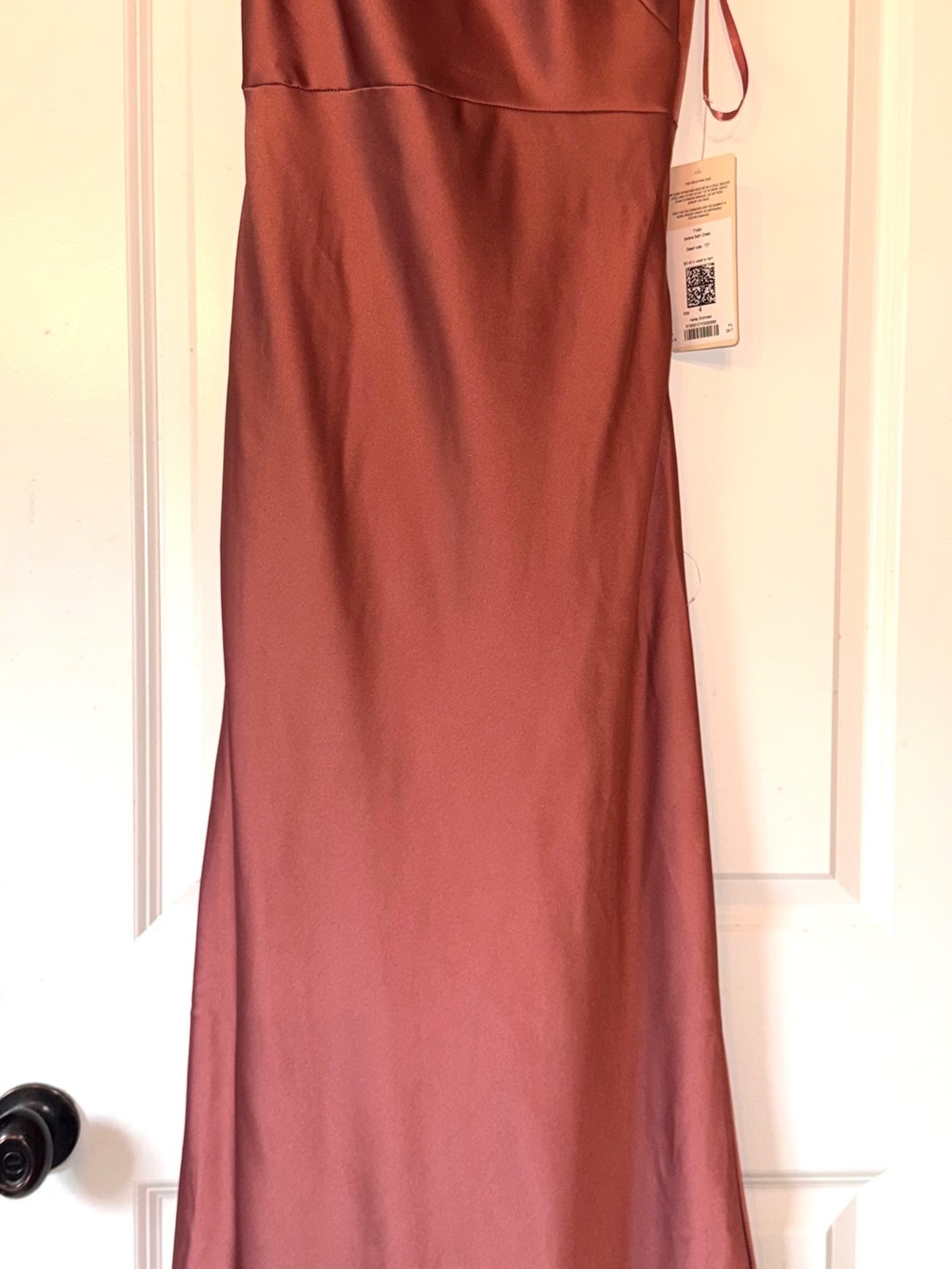 Revelry Serena Satin Dress In Desert Rose, Size 4, NWT - Picture 6 of 11